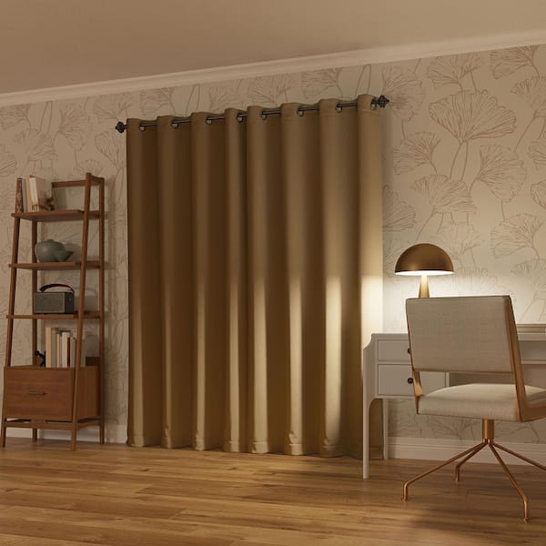  MYRU 1 Pair Semi-Blackout Gold Curtains for Living Room Bedroom  Grommet Top Golden Curtains for Windows (Shiny Gold, 2 x 52 x 90 Inch) :  Home & Kitchen