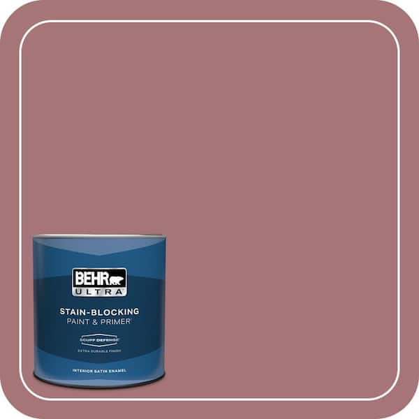 BEHR ULTRA 1 qt. #S130-5 Heirloom Rose Extra Durable Satin Enamel Interior Paint & Primer