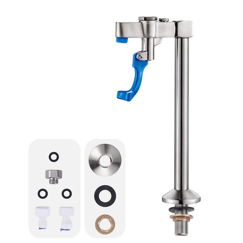 11 in. Deck Mounted Glass Filler Faucet, Push-Back Glass Filling Station with 1/2 in. Male Inlet in Brushed Nickel price history on PriceWatchPro