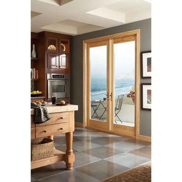 Ashworth - Professional Series 72 in. x 80 in. White Aluminum/Wood French Patio Door