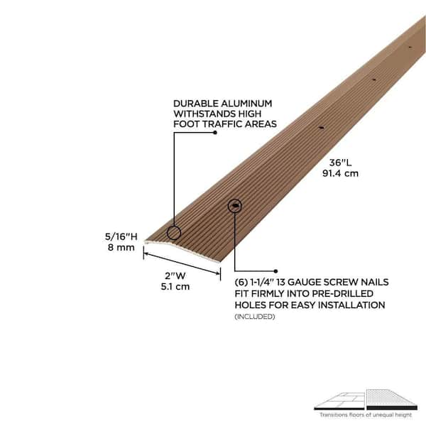 2"X 36" SPICE ALUMINUM CARPET TRIM W/SCREW NAILS