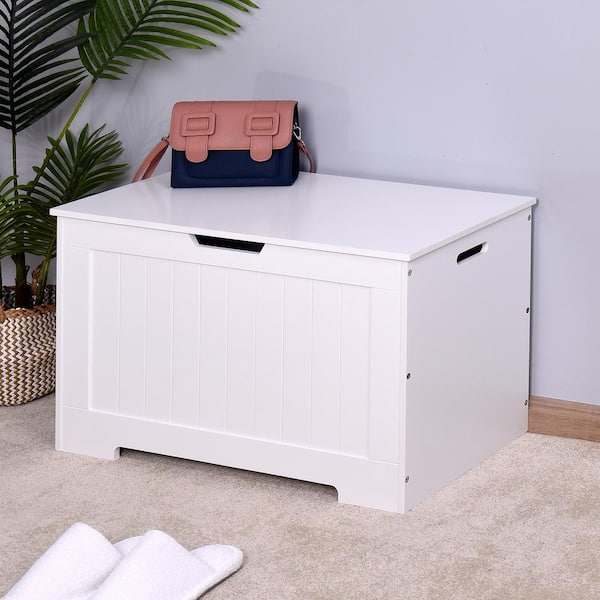 Details about   Wooden Toy Box Lift Top Entryway Storage Chest Bench White 2 Safety Hinge 