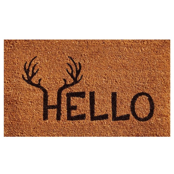 Calloway Mills Antler Hello Doormat, 36" x 72"