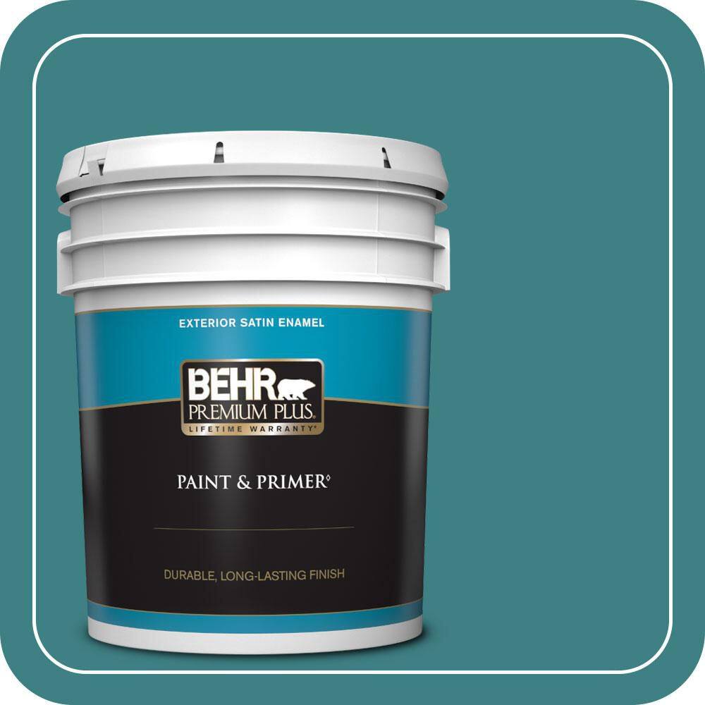 5 gal. #510D-7 Pacific Sea Teal Satin Enamel Exterior Paint & Primer price history on PriceWatchPro