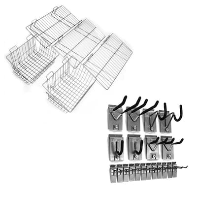 Rubbermaid FastTrack Garage Wall Panel Accessory Kit (13-Piece)  FT1887156ACCYKIT - The Home Depot