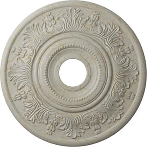 Ekena Millwork 20 7/8"OD X 3 5/8"ID X 1 5/8"P Palmetto Ceiling Medallion Fits Canopies Up To 5 Hand Painted Iridescent Gold