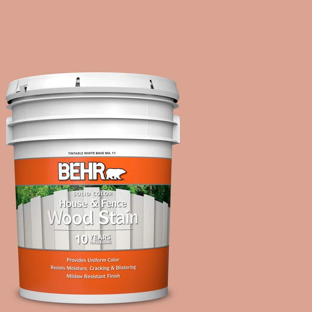 5 gal. #HDC-CT-13 Apricotta Solid Color House and Fence Exterior Wood Stain