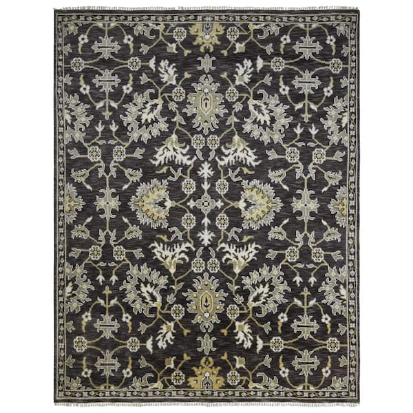 Sportsglyphs Black 4 ft. x 6 ft. Area Rug