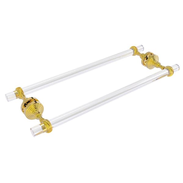 Pacific Grove Collection 18 in. Over-the-door Double Towel Bar in Polished Brass