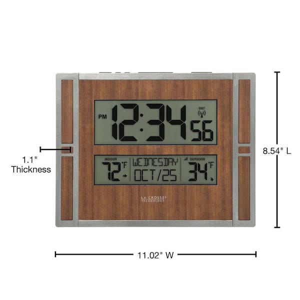 WT-3108-BBB La Crosse Technology 7.5" Water Resistant Atomic Clock with IN Temp 