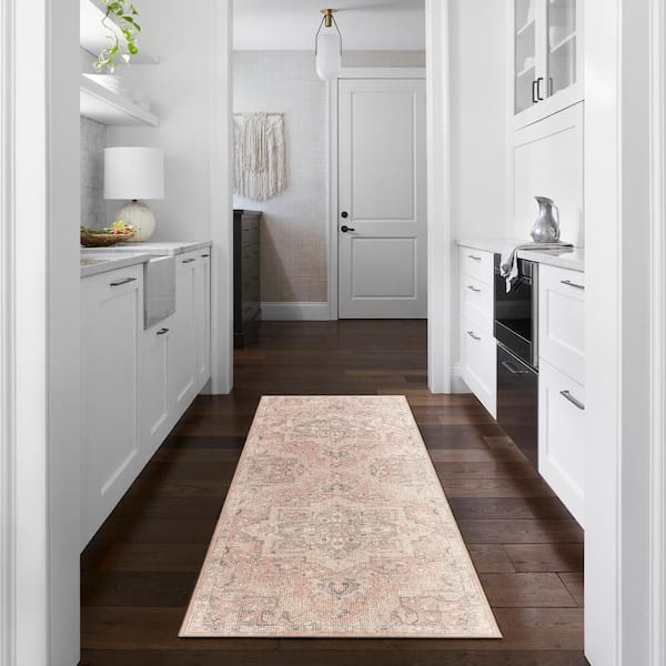 Becki Owens Elle Taupe Oriental 2 ft. x 7 ft. Indoor Area Rug