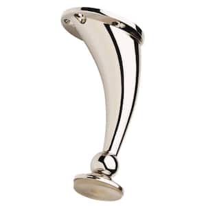 4 in. Vintage Style Polished Nickel Traditional Furniture Leg