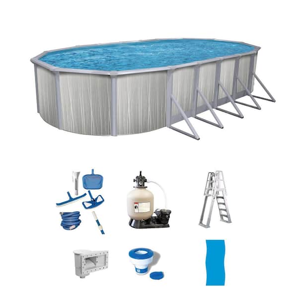 AQUARIAN Marion 12 ft. x 18 ft. Oval 52 in. Deep Hard Sided