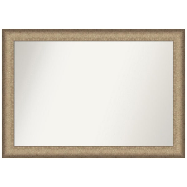 Amanti Art Elegant Brushed Bronze 40.75 in. W x 28.75 in. H Rectangle Non-Beveled Framed Wall Mirror in Bronze