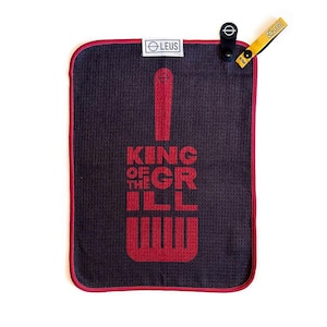 BBQ Towel for Grilling Cooking Camping, Magnetized Quick Drying Absorbent Microfiber Hand towel - King 12 in. x 16 in.