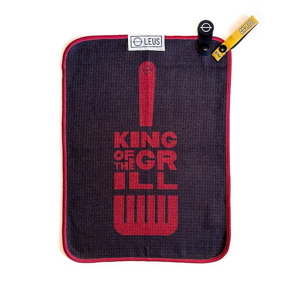 Leus BBQ Towel for Grilling Cooking Camping, Magnetized Quick Drying Absorbent Microfiber Hand towel - King 12 in. x 16 in.