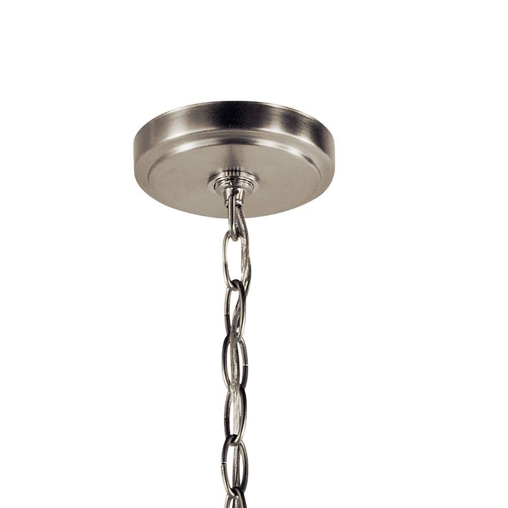 Winslow Transitional 9-Light Black & Nickel Chandelier with Clear Glass