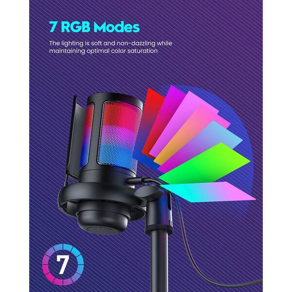 YICHUHAOXI Gaming Microphone Condenser Mic with Quick Mute Pop