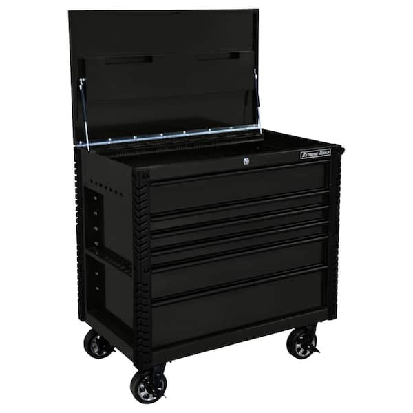 Extreme Tools EX Series 41 in. 6 Drawer Tool Cart with Bumpers Matte Black with Black Drawer Pulls