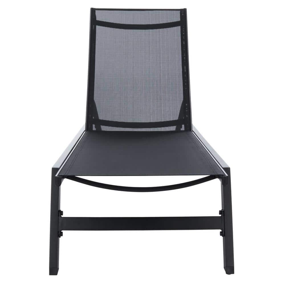 Fionne Modern Chic Black Outdoor Sunlounger