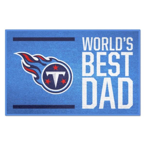 FANMATS Tennessee Titans World's Best Dad Navy 1.5 ft. x 2.5 ft. Starter Area Rug