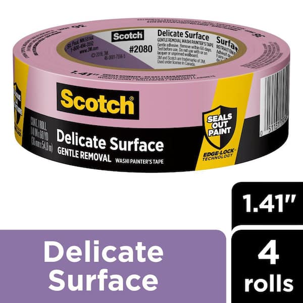 3M Scotch 1.41 in. x 60 yds. Delicate Surface Painter's Tape with Edge-Lock (4-Pack) (Case of 4)