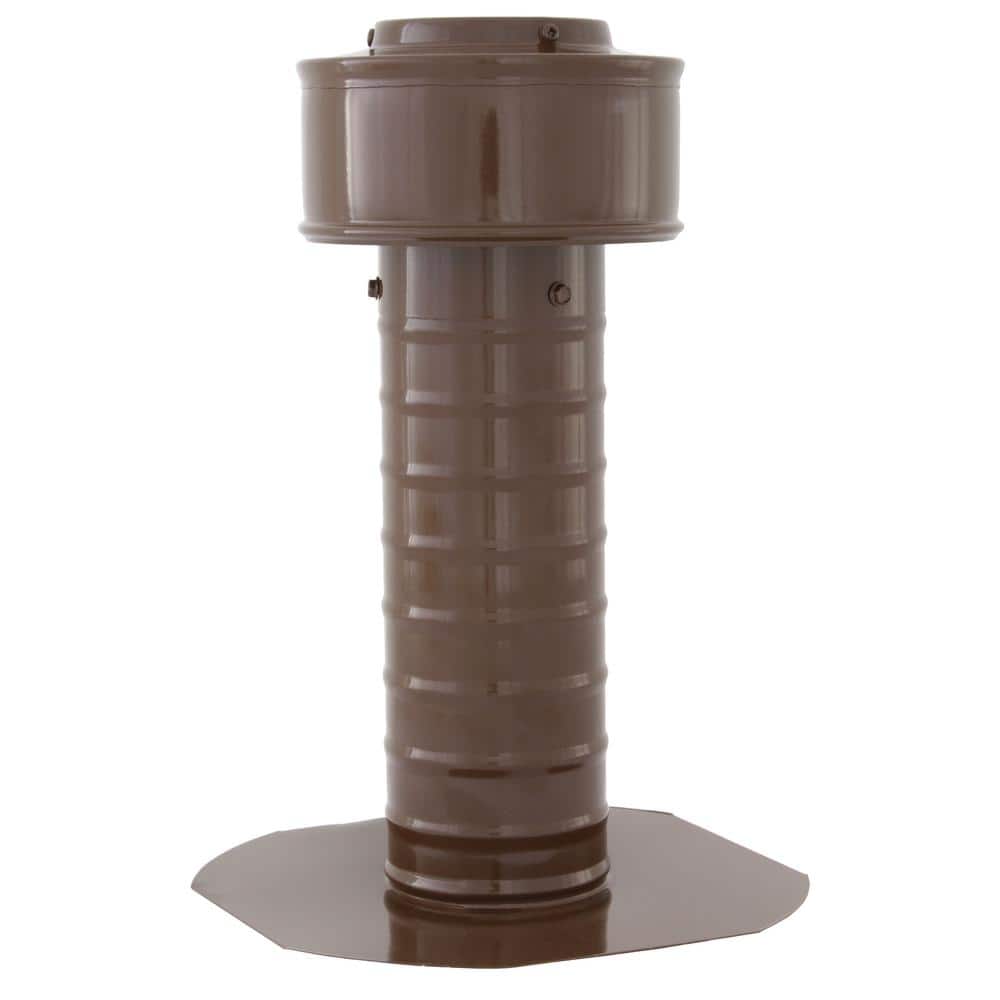 Keepa Vent 3 in. Dia 7 sq. in. NFA Aluminum Finish Static Roof Vent for Flat Roofs with 8 in. High Collar in Brown price history on PriceWatchPro