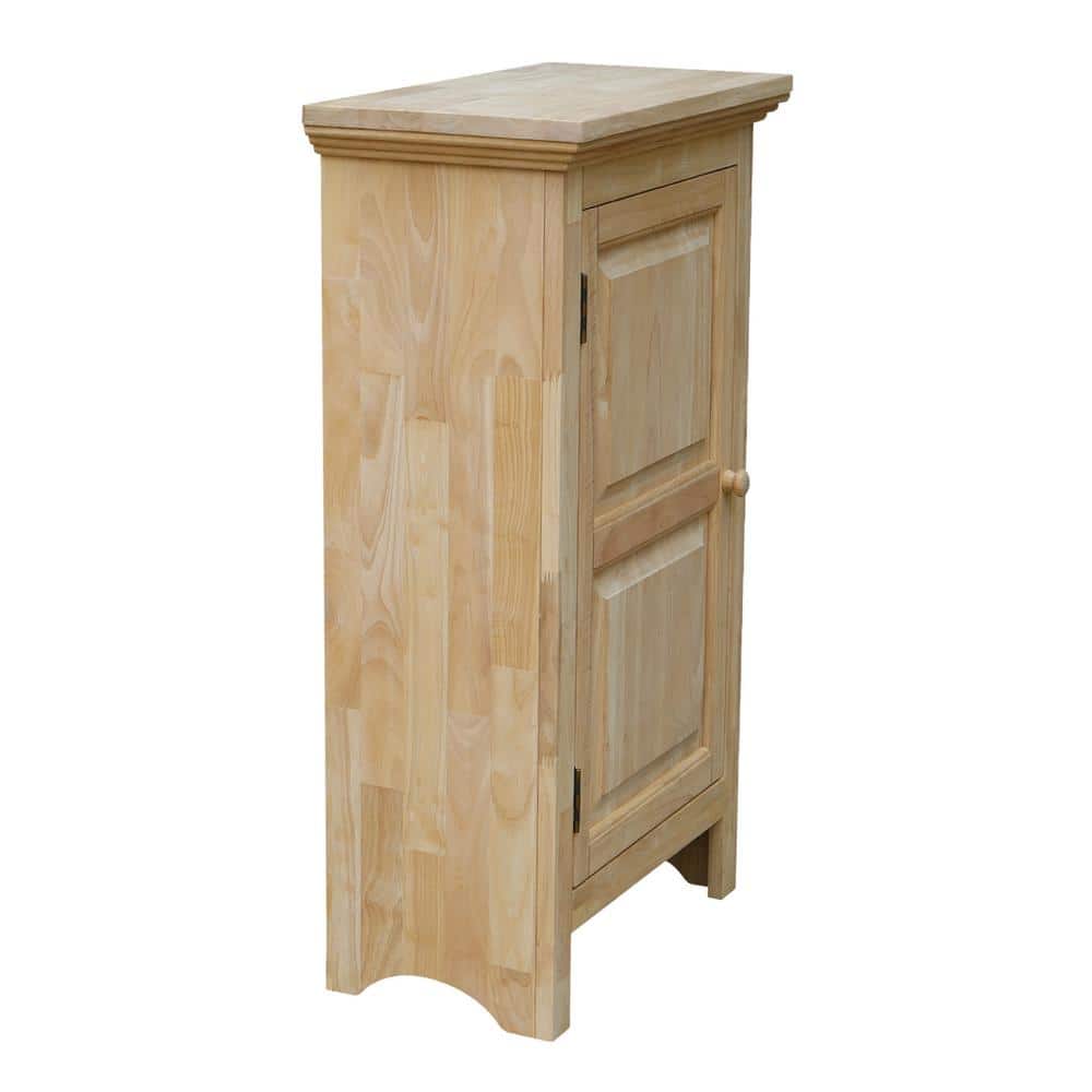 Light Wood Nautical Accent Cabinet with Adjustable Shelving