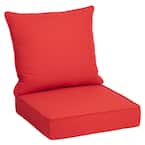 24 in. x 22.5 in. 2-Piece Oceantex Canvas Vibrant Reef Deep Seating Outdoor Lounge Chair Cushion