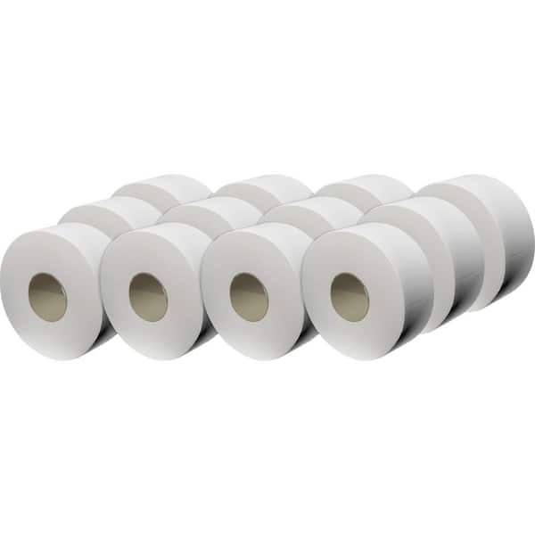 Livi Industrial Jumbo-Size Roll 2-Ply Toilet Paper (1 Non-Perforated Sheet, 12-Rolls per Case)