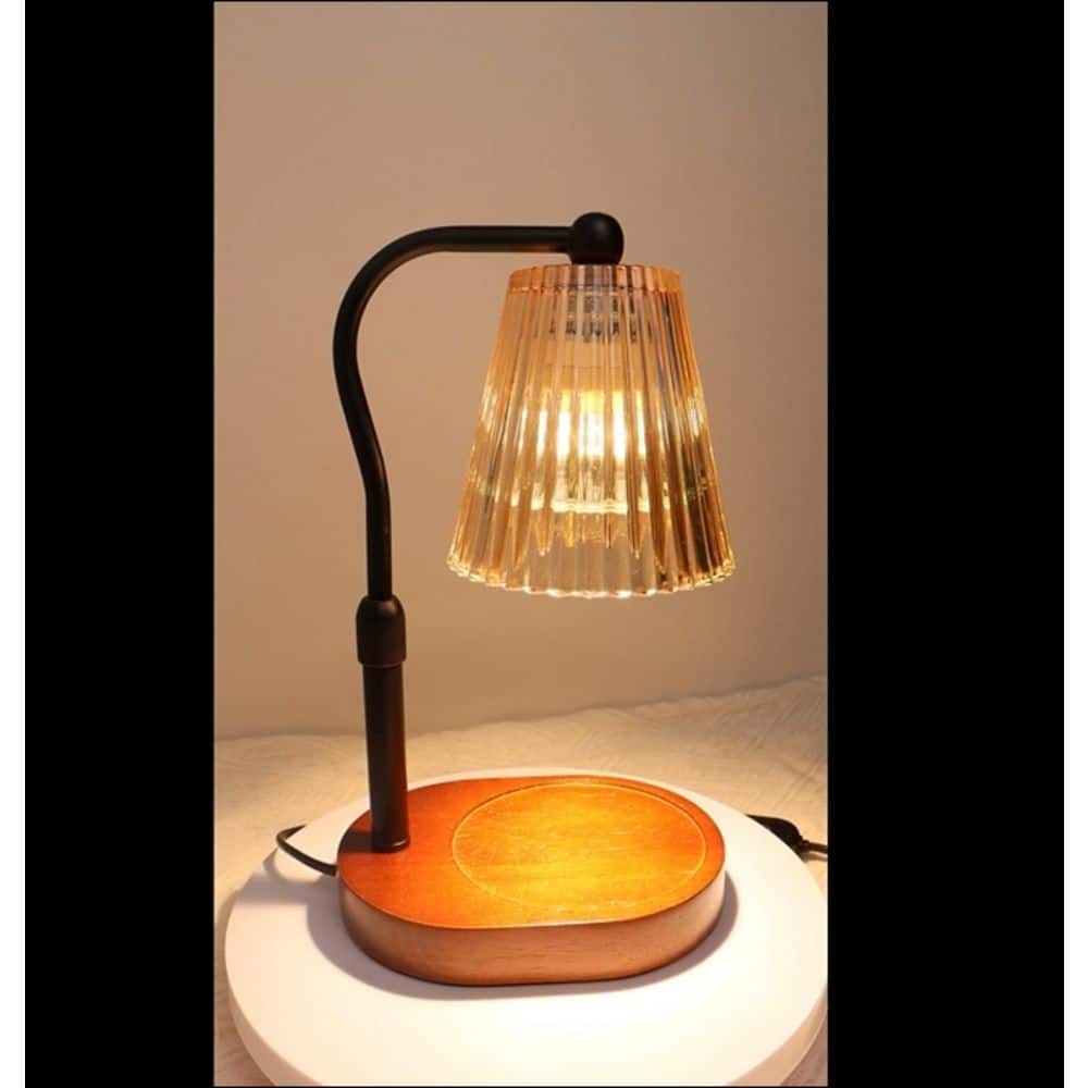 11.2 in. Walnut Candle Warmer Table Lamp with Timer, Dimmer, Adjustable Height, Vintage Decor, Bedroom Gifts price history on PriceWatchPro