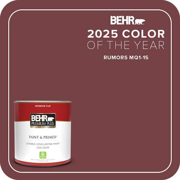 BEHR PREMIUM PLUS 1 qt. #MQ1-15 Rumors Flat Low Odor Interior Paint & Primer