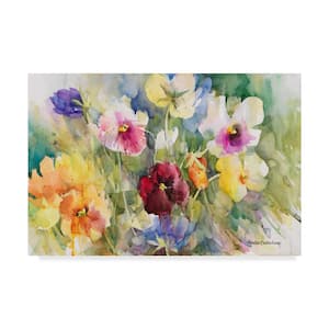 Annelein Beukenkamp 'Pansies Posing' Canvas Unframed Photography Wall Art 22 in. W. x 32 in