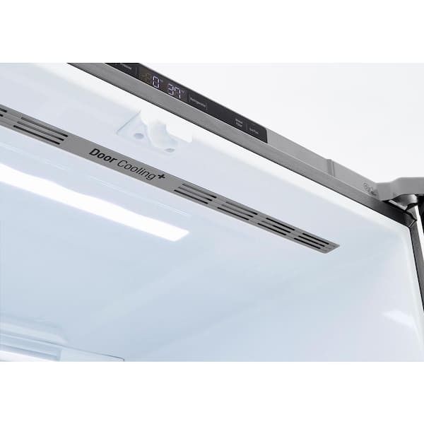 Lg Electronics 23 Cu Ft 4 Door French Door Refrigerator With 2 Freezer Drawers In Printproof Stainless Steel Counter Depth Lmwc23626s The Home Depot