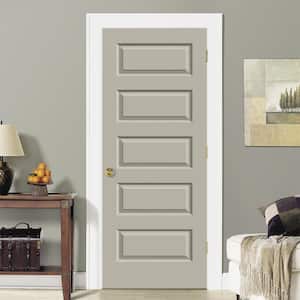 30 in. x 80 in. Rockport White Painted Smooth Molded Composite MDF Interior Door Slab