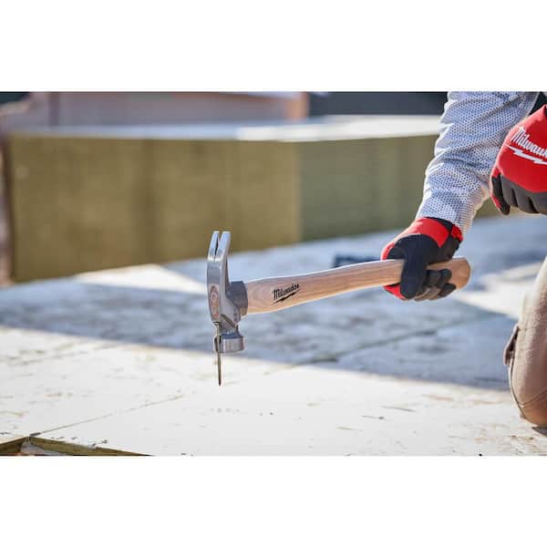 Milwaukee 23 oz. Milled Face Hickory Handle Framing Hammer 48-22