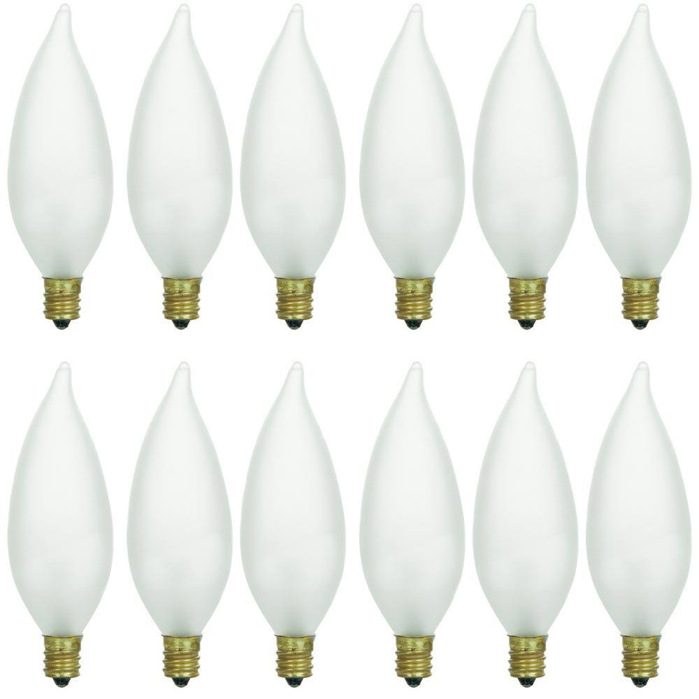C32 Flampe Tip E12 40W Frosted 12 Pack 