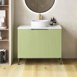 Yingze 30 in. Freestanding Single Sink Natural Bath Vanity with