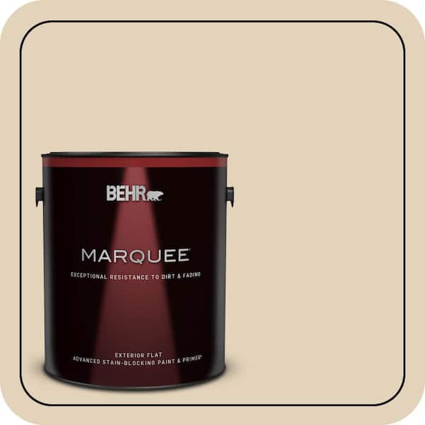 BEHR MARQUEE 1 gal. #BXC-50 Stucco White Flat Exterior Paint & Primer