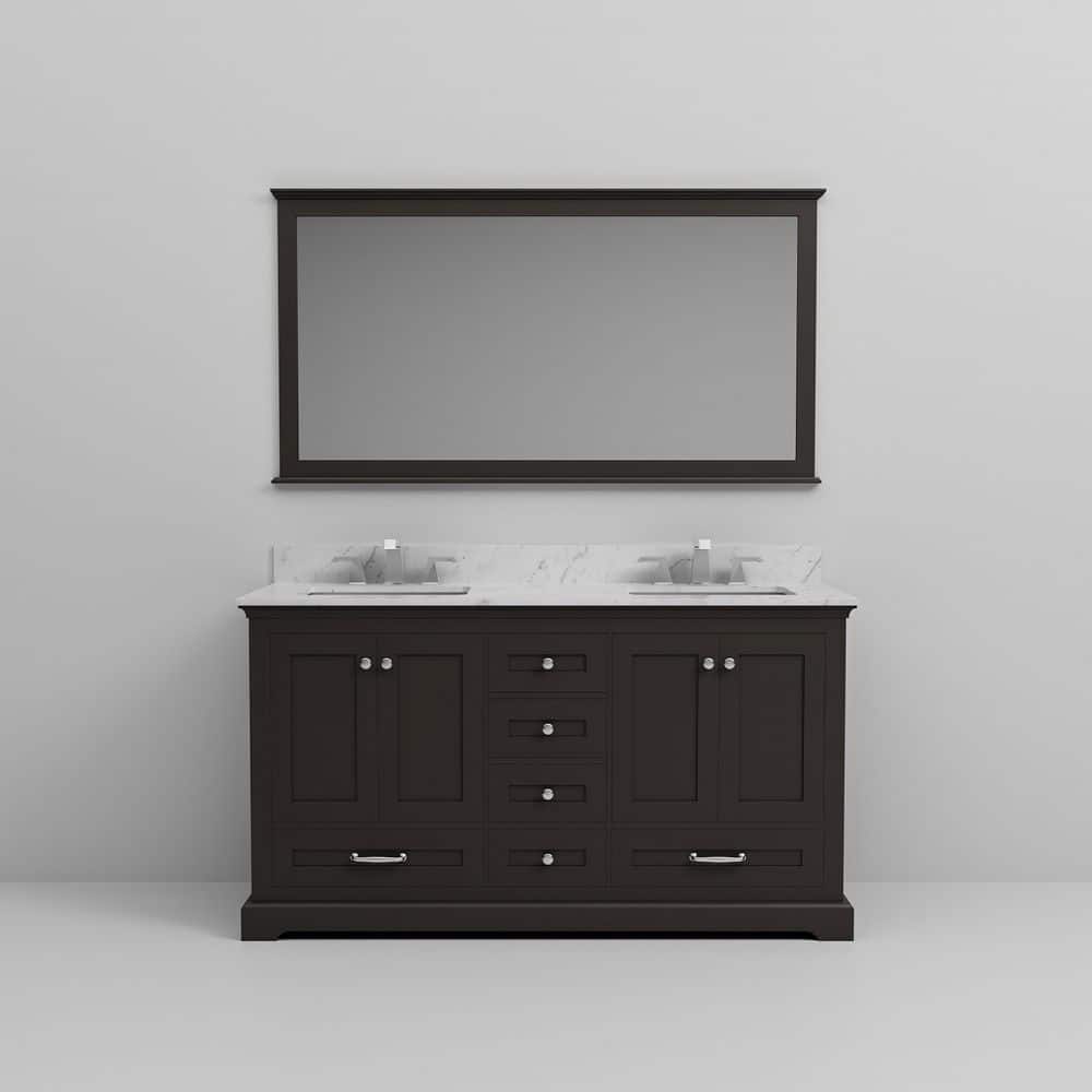 Dukes 60" Espresso Double Freestanding Bath Vanity