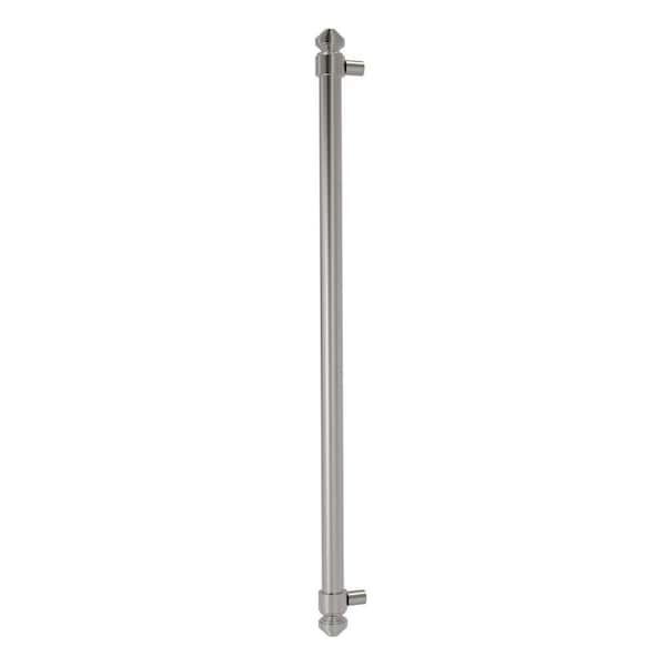 18 in. Center-to-Center Refrigerator Pull in Satin Nickel