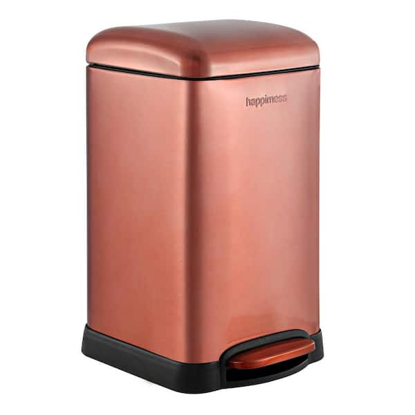 Betty Retro Mini 3.2 Gal. Rose Gold Step-Open Trash Can