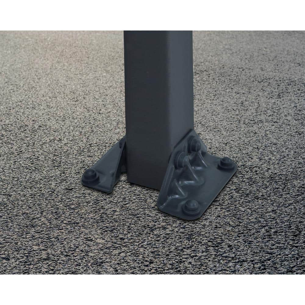 Arcadia 12' x 14' Gray Polycarbonate and Metal Carport Kit