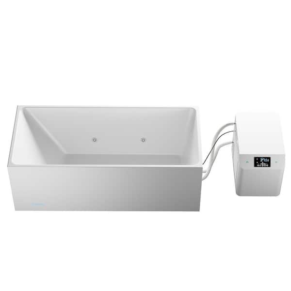 67 in. 1-Person Standard 0-Jet 110V Cold Plunge Ice Bath Tub with 1 HP High-Performance Chiller and Insulated Cover