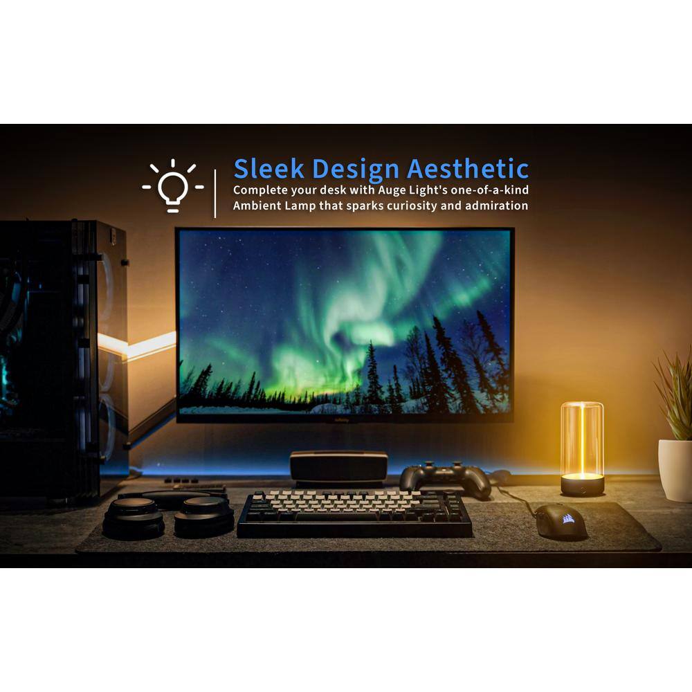 Green Matte Cordless LED Table Lamp with Clear Polycarbonate Shade