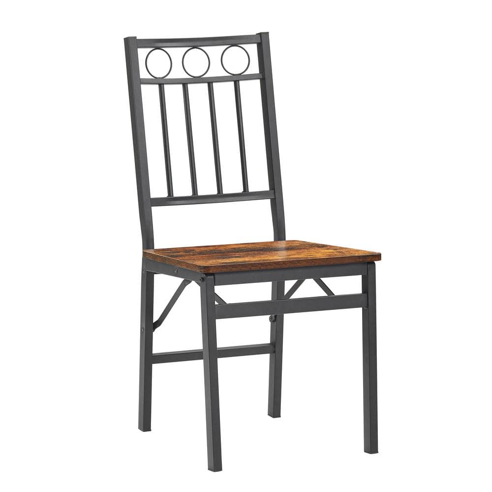 Dining Assemble Metaland Wood Seat Modern Style for Dining Room Decor Folding Retro Chair