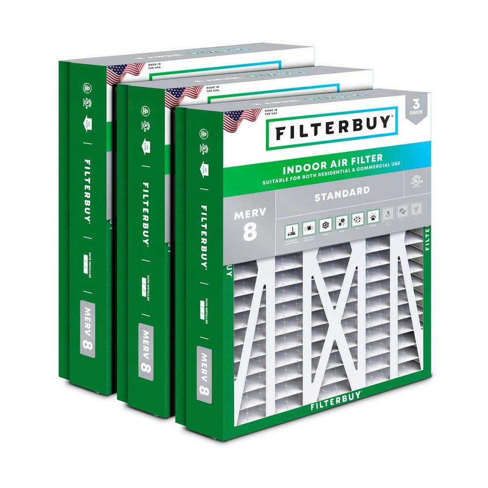 21 in. x 23.5 in. x 5 in. MERV 8 (FPR 5) Dust Defense Pleated HVAC AC Furnace Air Filters for Trane & More (3-Pack) price history on PriceWatchPro