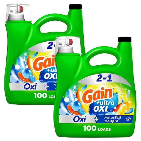 144 oz. Ultra Oxi Waterfall Delight Scent Liquid Laundry Detergent (100-Loads, Multi-Pack 2)