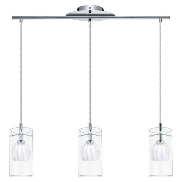 EGLO Ricabo 3-Light Chrome Island Pendant