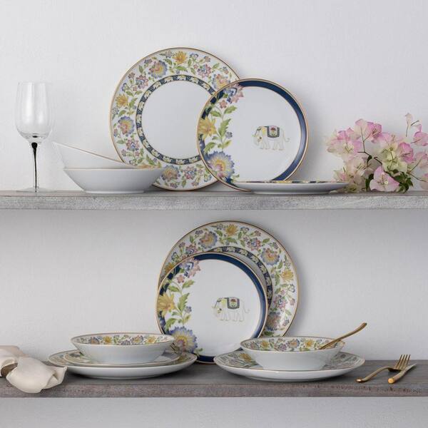 Noritake Tusker Garden 12-Piece (Multi) Porcelain Dinnerware Set